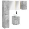 vidaXL Badev&aelig;relsesskabs&aelig;t 5 pcs Betongr&aring; 43 x 11,5 x 60,5 cm