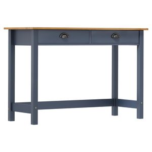 vidaXL konsolbord Hill med 2 skuffer 110x45x74 cm massivt fyrretr&aelig; gr&aring;