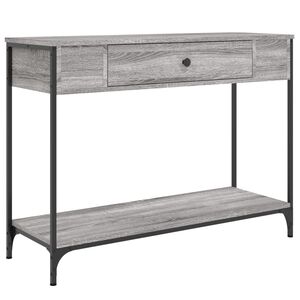 vidaXL konsolbord 100x34,5x75 cm konstrueret tr&aelig; gr&aring; sonoma-eg