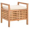 vidaXL opbevaringsb&aelig;nk 49 x 48 x 49 cm massivt valn&oslash;ddetr&aelig;