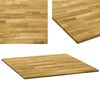 vidaXL bordplade massivt egetr&aelig; firkantet 23 mm 80 x 80 cm