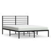 vidaXL sengeramme med sengegavl 140x200 cm metal sort
