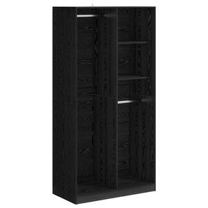 vidaXL Garderobeskab Sort eg 100 x 50 x 200 cm Konstrueret tr&aelig;