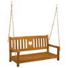 vidaXL Haveslynge b&aelig;nk Naturfarvet 110 x 56 x 58 cm Massivt Akacietr&aelig;