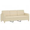 vidaXL 3-personers sofa 180 cm stof cremefarvet
