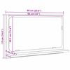 vidaXL Spejlhylde med hylde Sort eg 60 x 10,5 x 37 cm Konstrueret træ