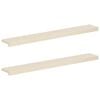 vidaXL Vindueskarme 2 stk. Hvid 110 x 15 x 2 cm Massivt Eg Tr&aelig;