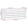 vidaXL opbevaringskasse 89x36,5x33 cm massivt fyrretræ