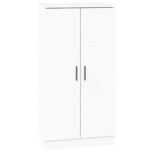 vidaXL skoreol 55x35x108 cm konstrueret tr&aelig; hvid h&oslash;jglans