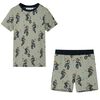 vidaXL Pyjamas til b&oslash;rn str. 92 korte &aelig;rmer lys kakifarve