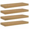 vidaXL V&aelig;ghylde 4 stk. Brun 60 x 23,5 x 3,8 cm Konstrueret tr&aelig;