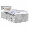 vidaXL Daybed Beton Gr&aring; og Sort 100 x 200 cm Konstrueret tr&aelig;