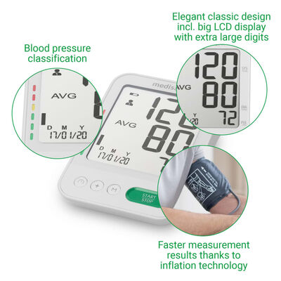 Medisana blodtryksmåler til overarm stemmefunktion BU 586 voice hvid