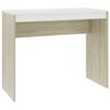 vidaXL skrivebord 90x40x72 cm konstrueret tr&aelig; hvid og sonoma-eg