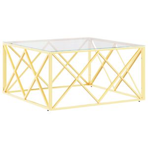 vidaXL sofabord 80x80x40 cm rustfrit st&aring;l og glas