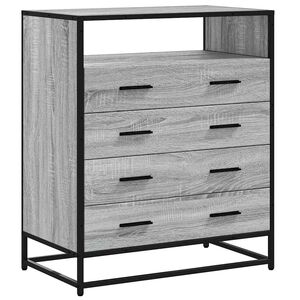 vidaXL kommode 70x41x83,5 cm konstrueret tr&aelig; gr&aring; sonoma-eg