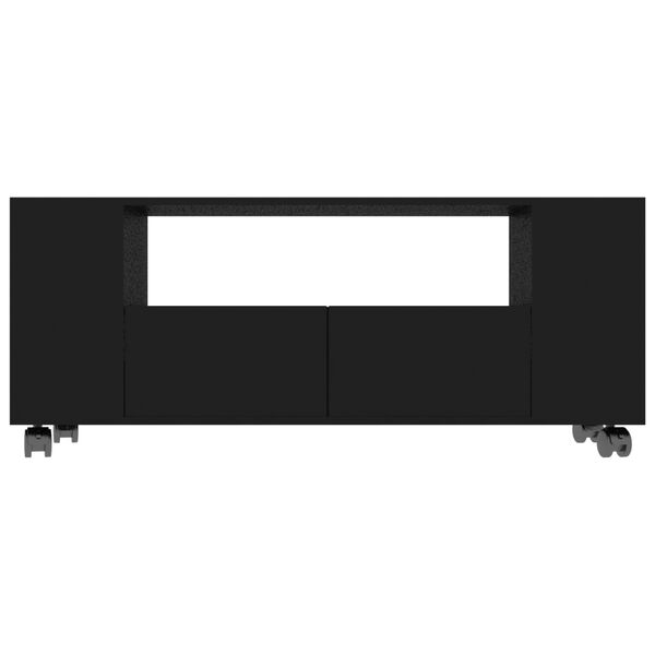 vidaXL tv-bord 120x35x48 cm konstrueret tr&aelig; sort