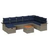 vidaXL Havesofa S&aelig;t 9 stk. Gr&aring; polyrattan