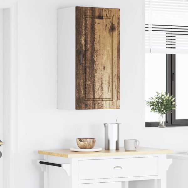 vidaXL K&oslash;kkenskab med d&oslash;r Gammelt tr&aelig; 40 x 31 x 80 cm Konstrueret tr&aelig;