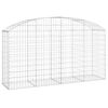 vidaXL buet gabionkurv 200x50x100/120 cm galvaniseret jern