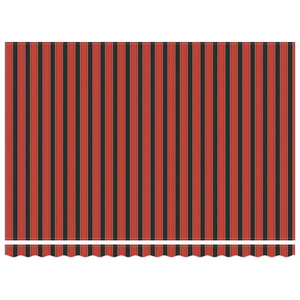 vidaXL Utr&aelig;kkelig Markise Orange og Sort 450 &times; 300 cm