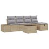 vidaXL Havesofa S&aelig;t 6 stk. Beige polyrattan