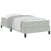 vidaXL Box spring seng med madras Lysegr&aring; 100 x 210 cm Stof