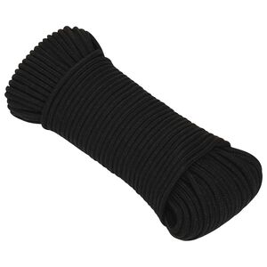 vidaXL Multifunktionelt universaltov 5 mm 100 m Sort Polyester