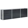 vidaXL forh&oslash;jet plantekasse 240x40x77 cm galvaniseret st&aring;l antracitgr&aring;