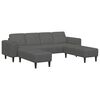 vidaXL Sofa M&oslash;rkegr&aring; 250 x 188 x 76 cm Velourstof