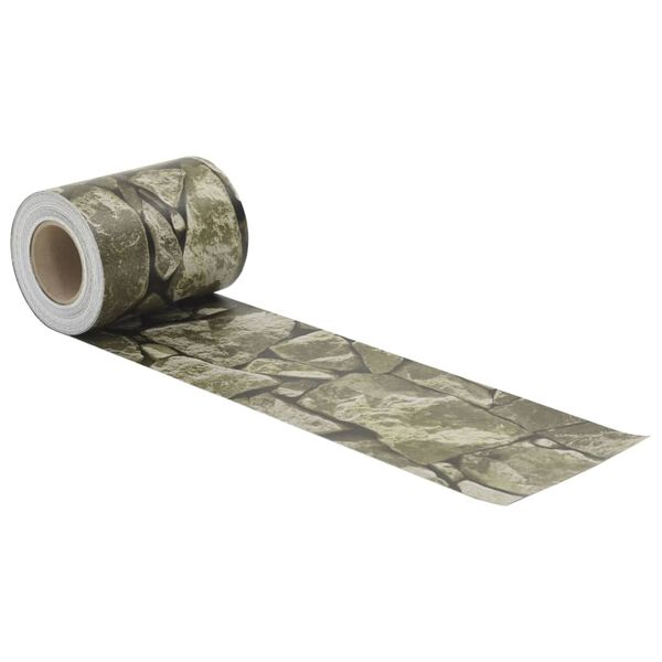 vidaXL haveafskærmninger 4 stk. 35x0,19 m PVC stendesign grå