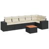 vidaXL sofas&aelig;t til haven 7 dele med hynder polyrattan sort