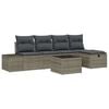 vidaXL Havesofa S&aelig;t 6 stk. Gr&aring; polyrattan