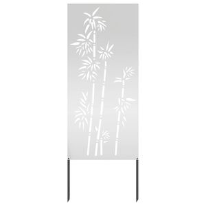 vidaXL Have privatliv sk&aelig;rm S&oslash;lv 50 x 140 cm Galvaniseret st&aring;l