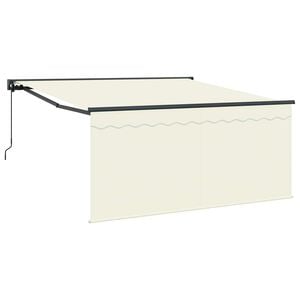 vidaXL Udtr&aelig;kkelig markise Creme 350 x 250 cm Polyester og Aluminium