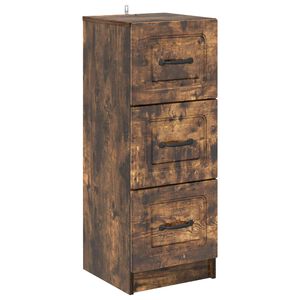 vidaXL Skuffeskab R&oslash;get eg 33 x 34,5 x 87 cm Konstrueret tr&aelig;