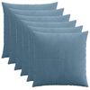 vidaXL Pudebetr&aelig;k 6 pcs ALMELO Bl&aring; 65 x 65 cm cordfl&oslash;jl