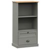 vidaXL bogreol VIGO 60x35x114,5 cm massivt fyrretr&aelig; gr&aring;