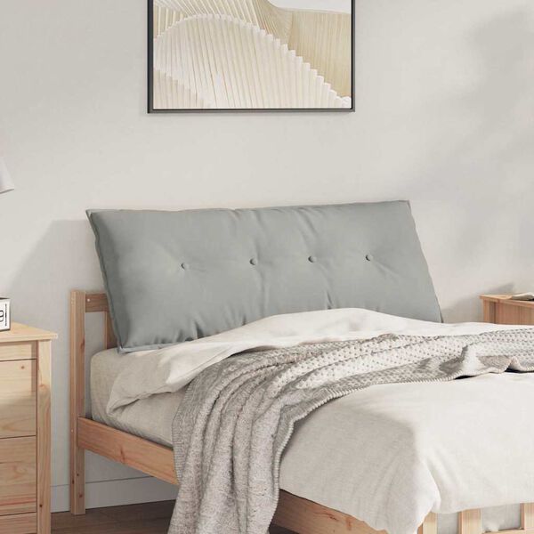 vidaXL Rygpude Lysegr&aring; 120 x 50 cm Mikrofiberstof