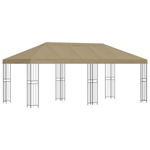 vidaXL Have Gazebo 6 x 3 m Beige Polyester og St&aring;l 190 gsm
