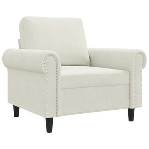 vidaXL l&aelig;nestol 60 cm velour cremefarvet