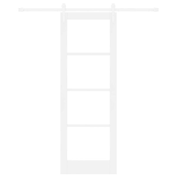 vidaXL Skyded&oslash;r ORKDAL Hvid 73,5 x 211 cm Massivt fyrretr&aelig; og glas