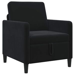 vidaXL Sofa med opbevaring Sort 72 x 78 x 87 cm Polyester