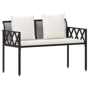 vidaXL Udend&oslash;rs b&aelig;nke 2 -Seater 116 x 56 x 75 cm polyrattan