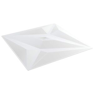 vidaXL V&aelig;gpaneler Stjerne 12 pcs Hvid Star 50 x 50 cm XPS Skum