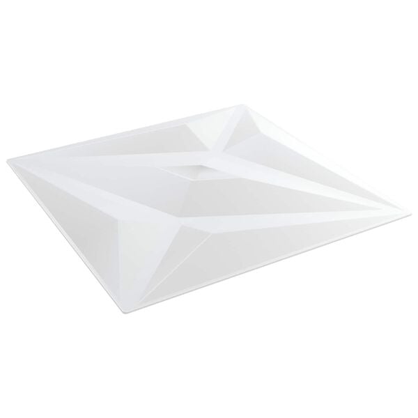 vidaXL V&aelig;gpaneler Stjerne 12 pcs Hvid Star 50 x 50 cm XPS Skum
