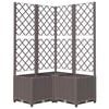 vidaXL plantekasse med espalier 80x80x136 cm PP brun