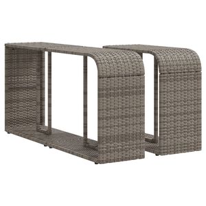 vidaXL opbevaringshylder 2 stk. polyrattan gr&aring;