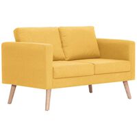 vidaXL 2-personers sofa i stof gul