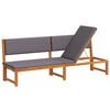 vidaXL Solstol Olie Naturlig 200 x 57 x 75 cm Massivt akacietr&aelig;